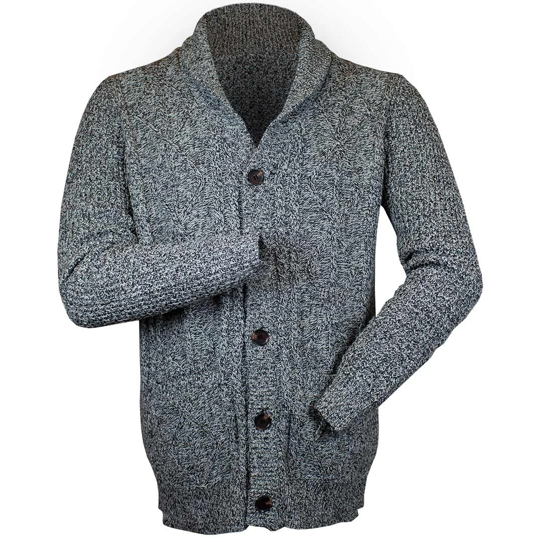 Hedge Men's Cable Knit Button-Up Sweater 1 Hedge Men's Cable Knit Button-Up Sweater