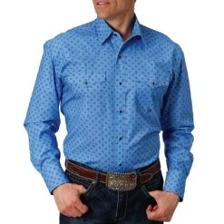 Roper Men's Amarillo Print Snap Shirt