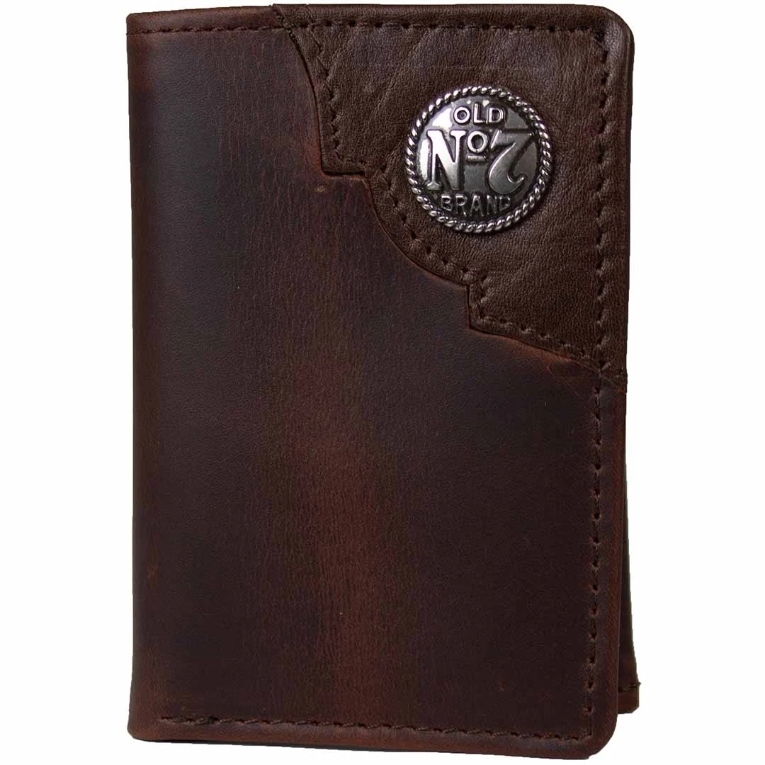 Jack Daniel's Men's Silver Concho Tri-Fold Wallet 1 Jack Daniel's Men's Silver Concho Tri-Fold Wallet