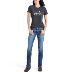 Ariat Women's Wheat Script Graphic T-Shirt -Western Cowboy Equipment Store img30431 ariat women s wheat script graphic t shirt