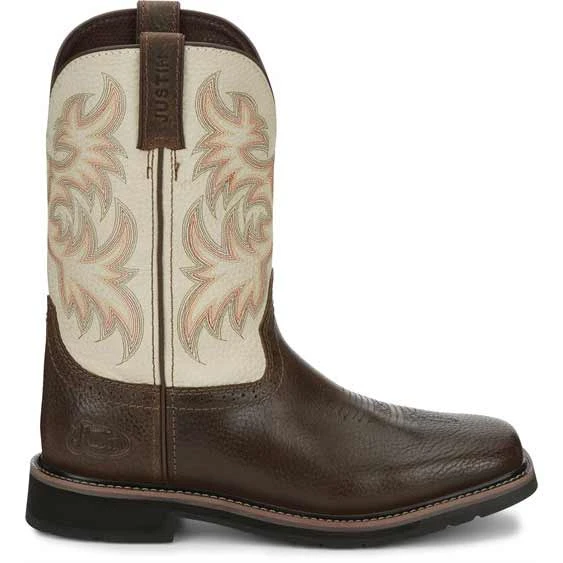 Justin Stampede Men's Driller Copper Cowboy Boots 2 Justin Stampede Men's Driller Copper Cowboy Boots - Image 2