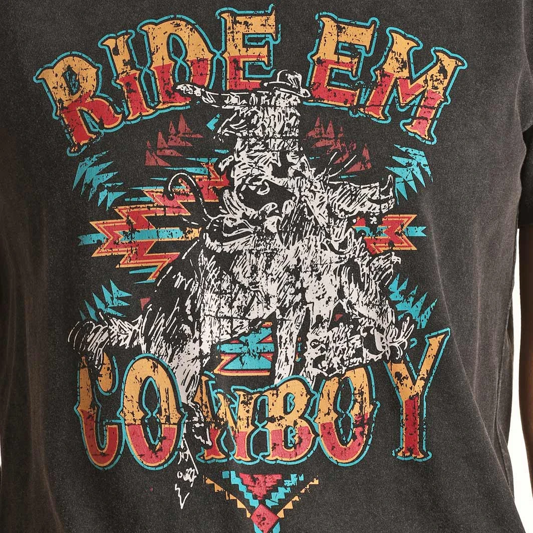 Rock & Roll Cowgirl Women's Ride Em Oversized Graphic T-shirt 2 Rock & Roll Cowgirl Women's Ride Em Oversized Graphic T-shirt - Image 2