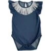 Shea Baby Infant Girls' Denim With Fringe Onesie