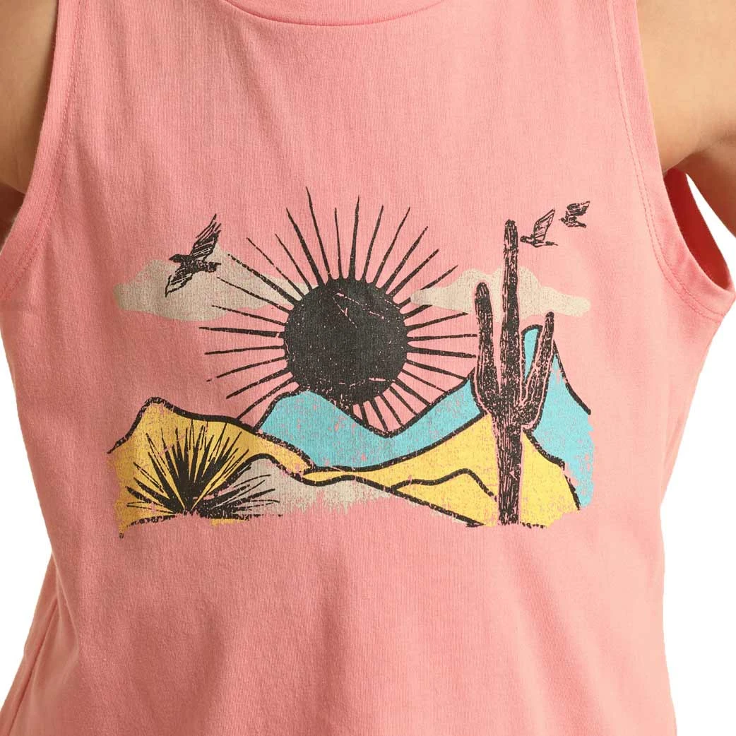 Rock & Roll Cowgirl Girls' Desert Peplum Tank Top 2 Rock & Roll Cowgirl Girls' Desert Peplum Tank Top - Image 2