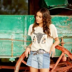 Ariat Women's Treasure T-Shirt -Western Cowboy Equipment Store img33603 ariat women s treasure t shirt