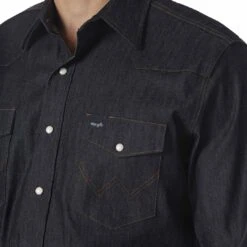 Wrangler Men's Premium Cowboy Cut Denim Work Shirt 6 Wrangler Men's Premium Cowboy Cut Denim Work Shirt -Western Cowboy Equipment Store img34546 wrangler men s premium cowboy cut denim work shirt