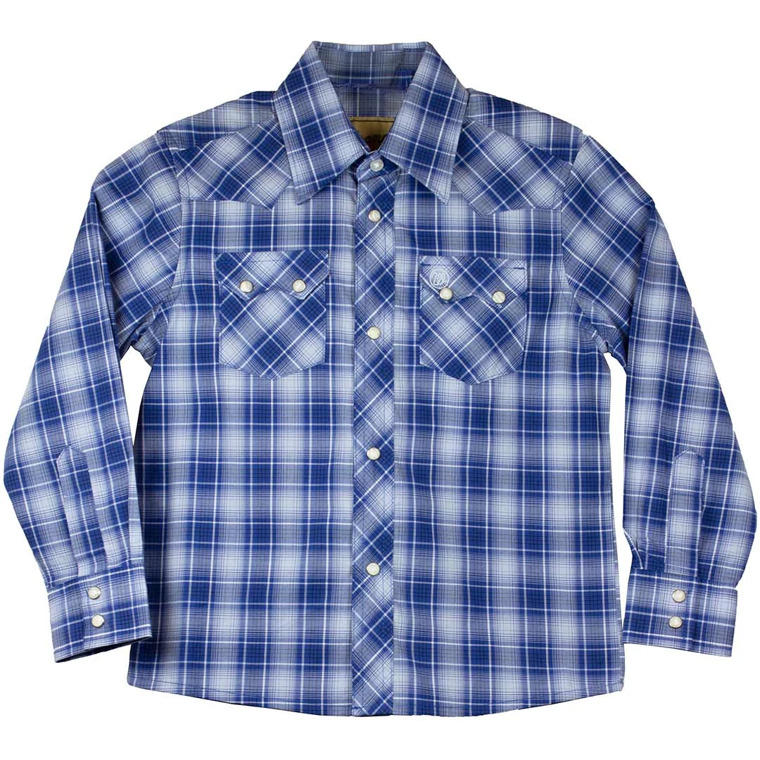 Wrangler Boys' Retro Sawtooth Pocket Plaid Snap Shirt 1 Wrangler Boys' Retro Sawtooth Pocket Plaid Snap Shirt