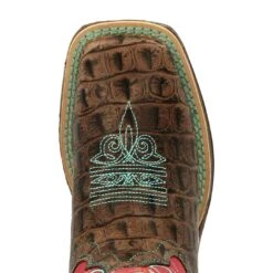 Durango Lil' Rebel Kids' Gator Embossed Cowboy Boots -Western Cowboy Equipment Store img36560 durango lil rebel kids gator embossed cowboy boots