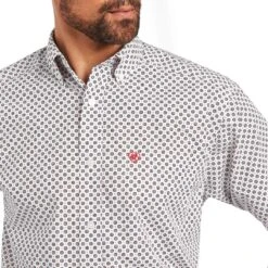 Ariat Men's Fionn Classic Fit Button-Down Shirt -Western Cowboy Equipment Store img37849 ariat men s fionn classic fit button down shirt