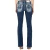 Miss Me Women's Feather Border Bootcut Jeans
