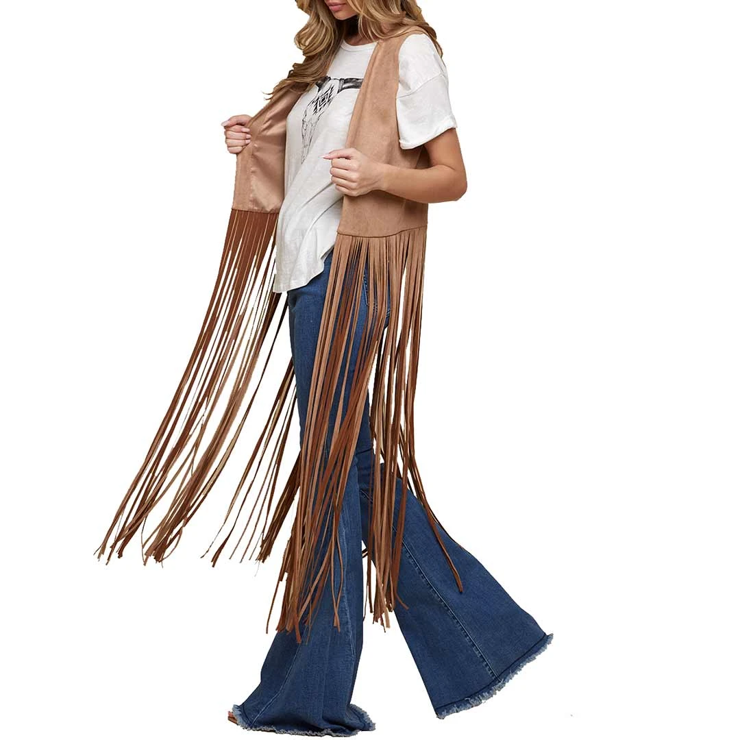 Saints & Hearts Women's Long Fringe Suede Vest 1 Saints & Hearts Women's Long Fringe Suede Vest
