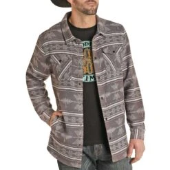 Rock & Roll Cowboy Men's Aztec Shirt Jacket -Western Cowboy Equipment Store img39472 rock roll cowboy men s aztec shirt jacket