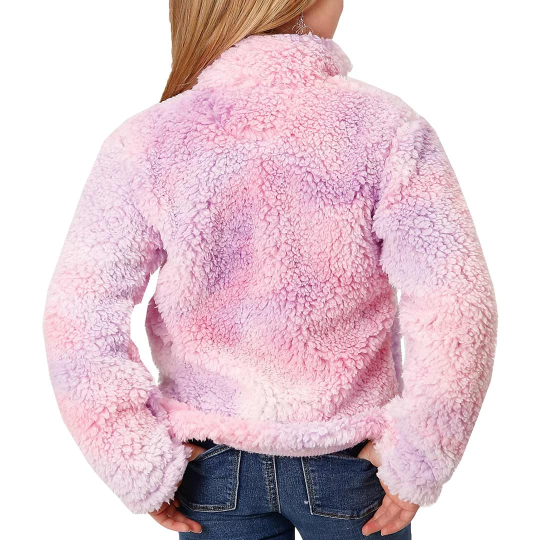Roper Girls' Fuzzy Sherpa 1/4 Zip Pullover Sweater 2 Roper Girls' Fuzzy Sherpa 1/4 Zip Pullover Sweater - Image 2