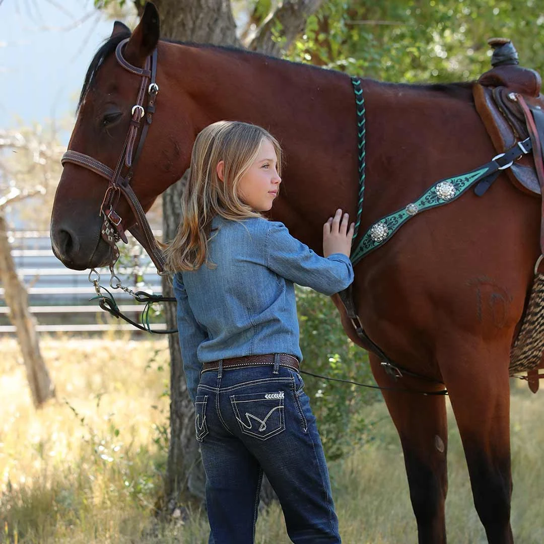 Cruel Denim Girls' Denim Snap Shirt 3 Cruel Denim Girls' Denim Snap Shirt - Image 3