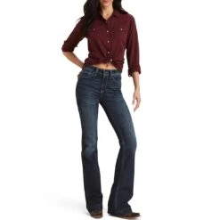 Ariat Women's Slim Fit Ryki Trouser Jeans -Western Cowboy Equipment Store img44657 ariat women s slim fit ryki trouser jeans
