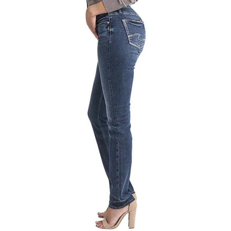 Silver Jeans Women's Suki Mid Rise Straight Leg Jeans 2 Silver Jeans Women's Suki Mid Rise Straight Leg Jeans - Image 2