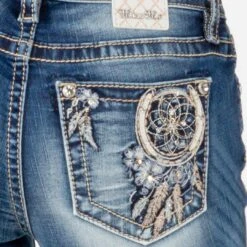 Miss Me Women's Tropical Dream Bootcut Jeans -Western Cowboy Equipment Store img46046 miss me women s tropical dream bootcut jeans