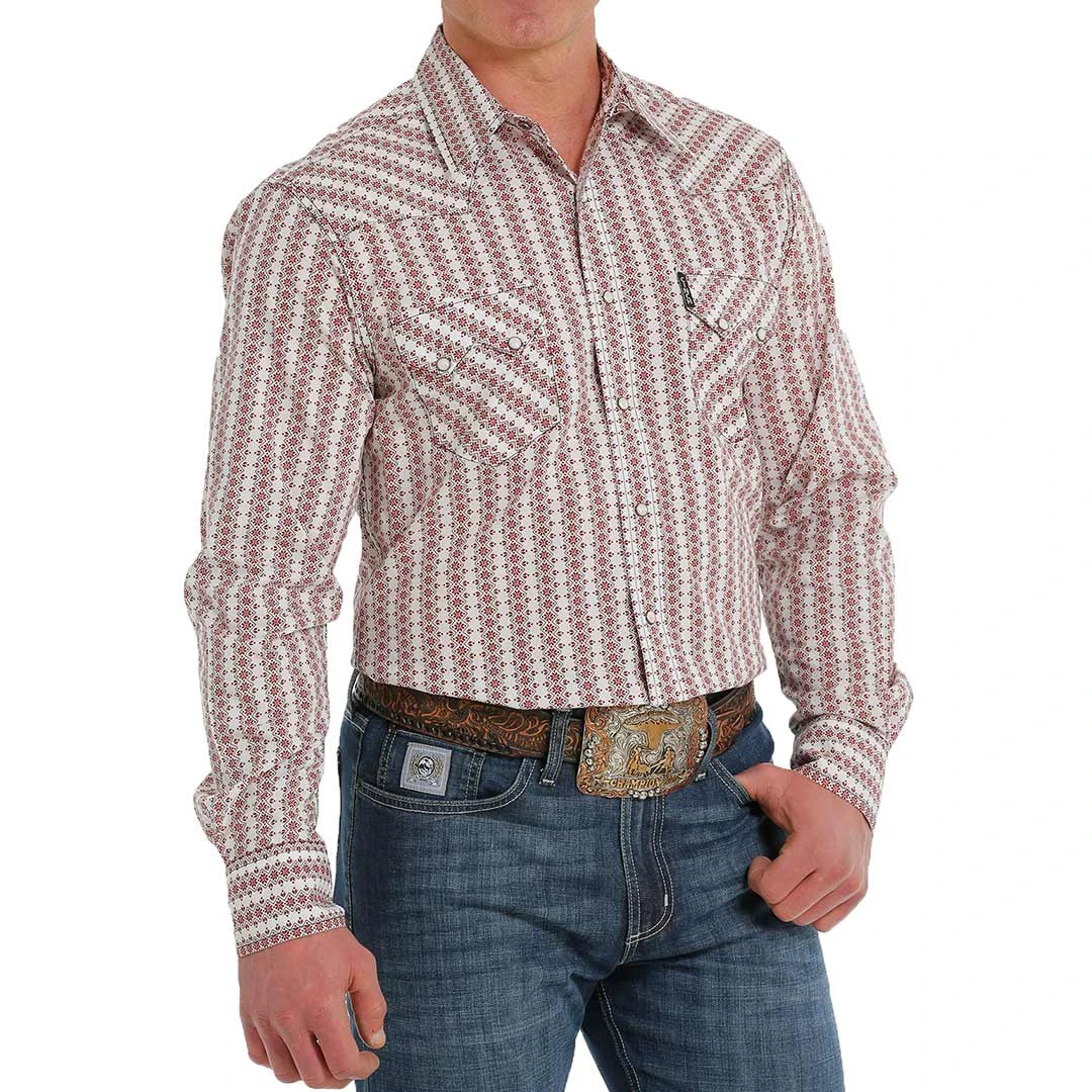 Cinch Men's Floral Stripe Print Snap Shirt 3 Cinch Men's Floral Stripe Print Snap Shirt - Image 3