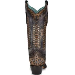 Corral Boot Co. Women's Leopard Weaved Cowgirl Boots -Western Cowboy Equipment Store img46572 corral boot co women s leopard weaved cowgirl boots