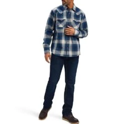 Ariat Men's Halston Retro Fit Plaid Snap Shirt 7 Ariat Men's Halston Retro Fit Plaid Snap Shirt -Western Cowboy Equipment Store img47885 ariat men s halston retro fit plaid snap shirt