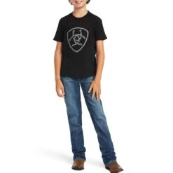 Ariat Boys' Rope Shield Graphic T-Shirt -Western Cowboy Equipment Store img48685 ariat boys rope shield graphic t shirt