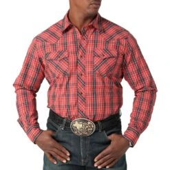 Wrangler Men's Fashion Plaid Snap Shirt