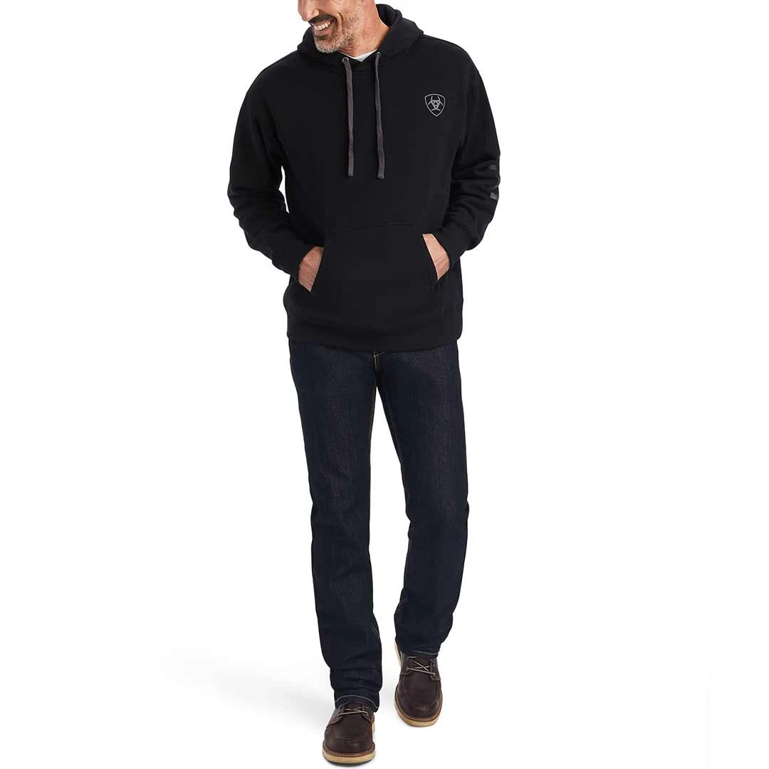 Ariat Men's Logo Sleeve Hoodie 3 Ariat Men's Logo Sleeve Hoodie - Image 3