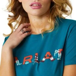 Ariat Women's REAL Boot Kickin' Logo T-Shirt -Western Cowboy Equipment Store img50771 ariat women s real boot kickin logo t shirt