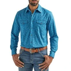 Wrangler Men's 20X AC Floral Print Snap Shirt