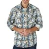 Wrangler Men's Retro Premium Print Snap Shirt