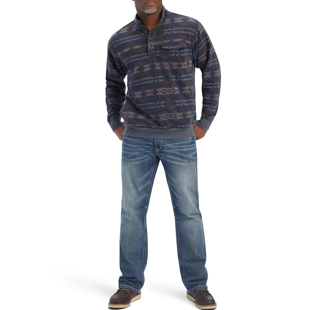 Ariat Men's Printed Overdyed Washed Pullover Sweater 4 Ariat Men's Printed Overdyed Washed Pullover Sweater - Image 4