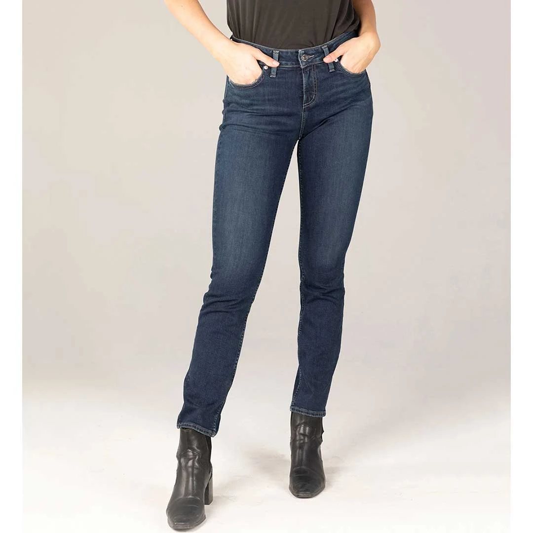 Silver Jeans Women's Elyse Mid Rise Straight Leg Jeans 3 Silver Jeans Women's Elyse Mid Rise Straight Leg Jeans - Image 3