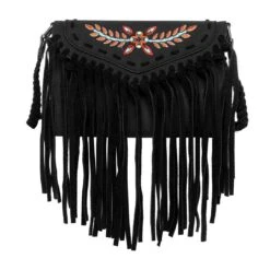 Wrangler Fringe With Embroidery Crossbody Purse