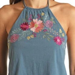 Rock & Roll Cowgirl Women's Embroidered Halter Top 8 Rock & Roll Cowgirl Women's Embroidered Halter Top -Western Cowboy Equipment Store img52541 rock roll cowgirl women s embroidered halter top