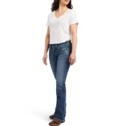 Ariat Women's R.E.A.L. Mid Rise Raquel Bootcut Jeans -Western Cowboy Equipment Store img52760 ariat women s r e a l mid rise raquel bootcut jeans