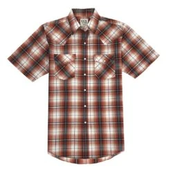 Ely Cattleman Men's Plaid Snap Shirt 6 Ely Cattleman Men's Plaid Snap Shirt -Western Cowboy Equipment Store img52898 ely cattleman men s plaid snap shirt