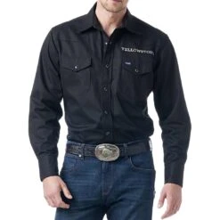 Wrangler X Yellowstone Men's Desertscape Twill Snap Shirt