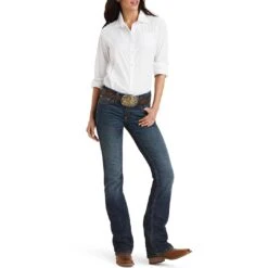 Ariat Women's R.E.A.L. Mid Rise Amora Bootcut Jeans -Western Cowboy Equipment Store img53161 ariat women s r e a l mid rise amora bootcut jeans