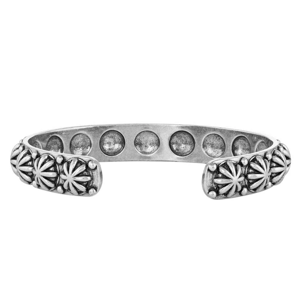 Montana Silversmiths Starbrite Stone Turquoise Silver Bracelet 2 Montana Silversmiths Starbrite Stone Turquoise Silver Bracelet - Image 2