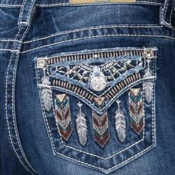 Miss Me Women's Tribal Dreams Bootcut Jeans -Western Cowboy Equipment Store img55111 miss me women s tribal dreams bootcut jeans