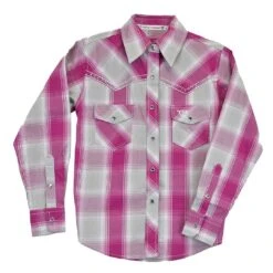 Cowgirl Hardware Girls' Plaid Snap Shirt