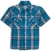 Ely Cattleman Boys' Short Sleeve Plaid Snap Shirt