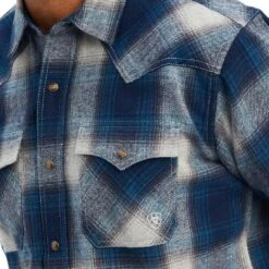 Ariat Men's Halston Retro Fit Plaid Snap Shirt 6 Ariat Men's Halston Retro Fit Plaid Snap Shirt -Western Cowboy Equipment Store img57500 ariat men s halston retro fit plaid snap shirt