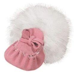 Laurentian Chief Baby Fur Trim Moccasins 5 Laurentian Chief Baby Fur Trim Moccasins -Western Cowboy Equipment Store img58487 laurentian chief baby fur trim moccasins