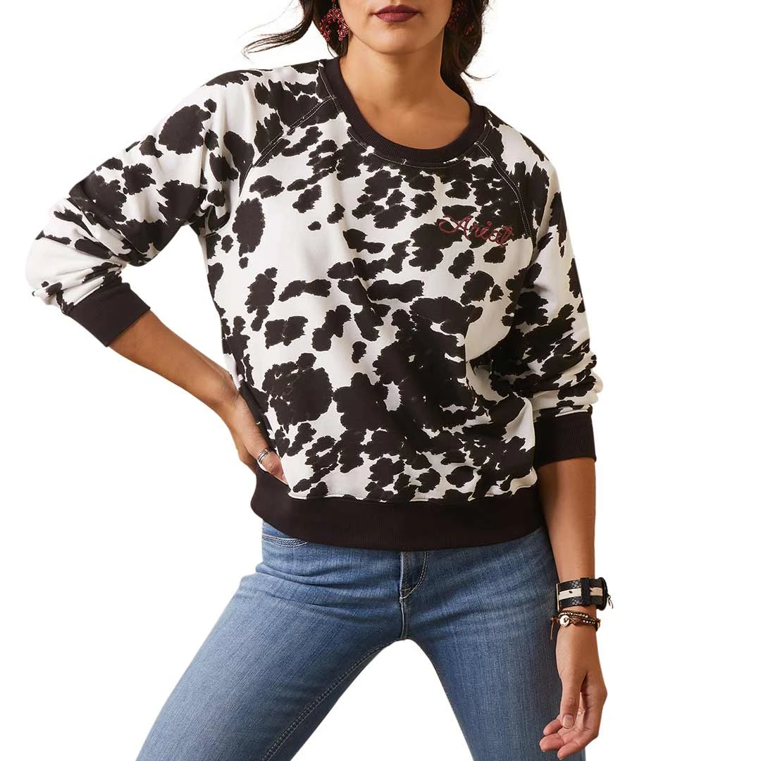 Ariat Women's Real Hide Crew Sweatshirt 1 Ariat Women's Real Hide Crew Sweatshirt