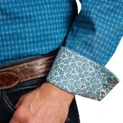 Stetson Men's Geometric Print Snap Shirt -Western Cowboy Equipment Store img59661 stetson men s geometric print snap shirt