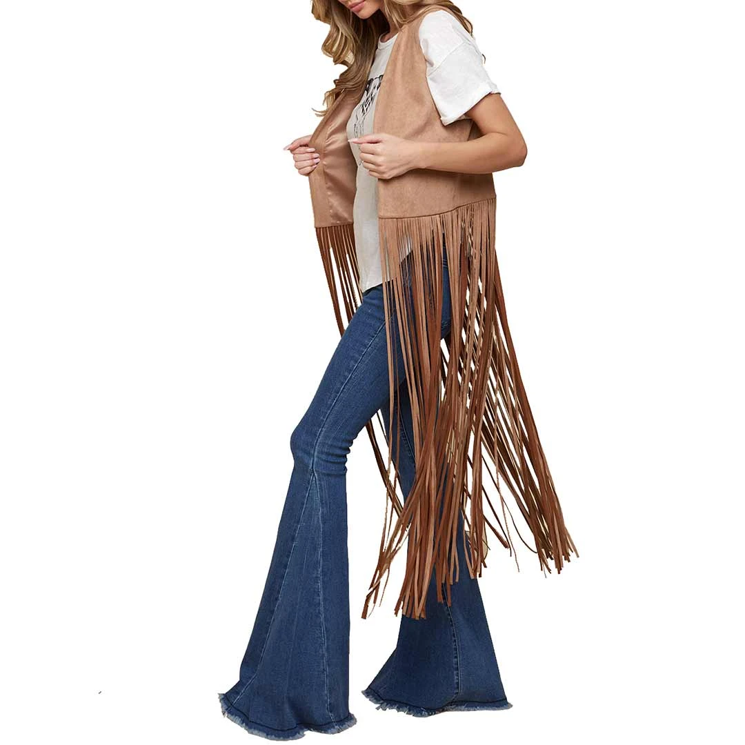 Saints & Hearts Women's Long Fringe Suede Vest 2 Saints & Hearts Women's Long Fringe Suede Vest - Image 2