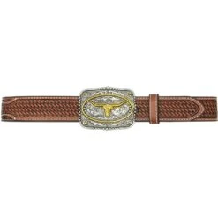 AndWest Kids’ Square Longhorn Tooled Buckle Belt -Western Cowboy Equipment Store img62066 andwest kids E2 80 99 square longhorn tooled buckle belt