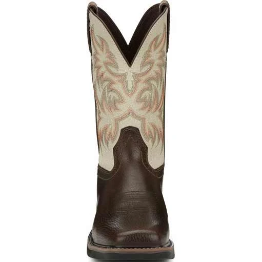 Justin Stampede Men's Driller Copper Cowboy Boots 3 Justin Stampede Men's Driller Copper Cowboy Boots - Image 3