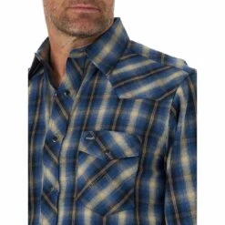 Wrangler Men's Premium Performance Plaid Work Shirt -Western Cowboy Equipment Store img62972 wrangler men s premium performance plaid work shirt